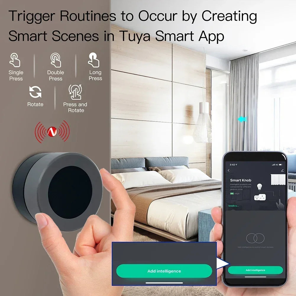 MOES ZigBee Smart Knob Switch Battery Powered Scene Button