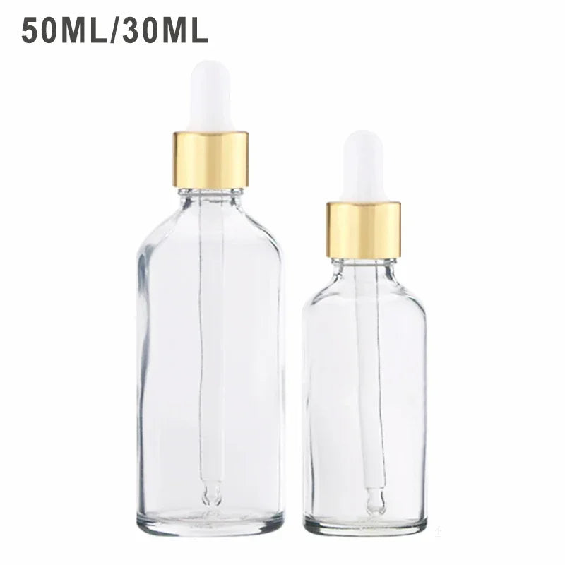 Brown Glass Dropper Bottles 30ml 50ml Refillable For Essential Oils