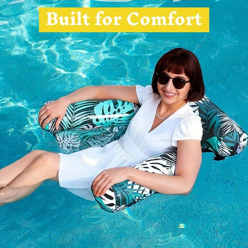 JOYFY Leaf Floating Pool Chair For Adults Inflatable Pool Float