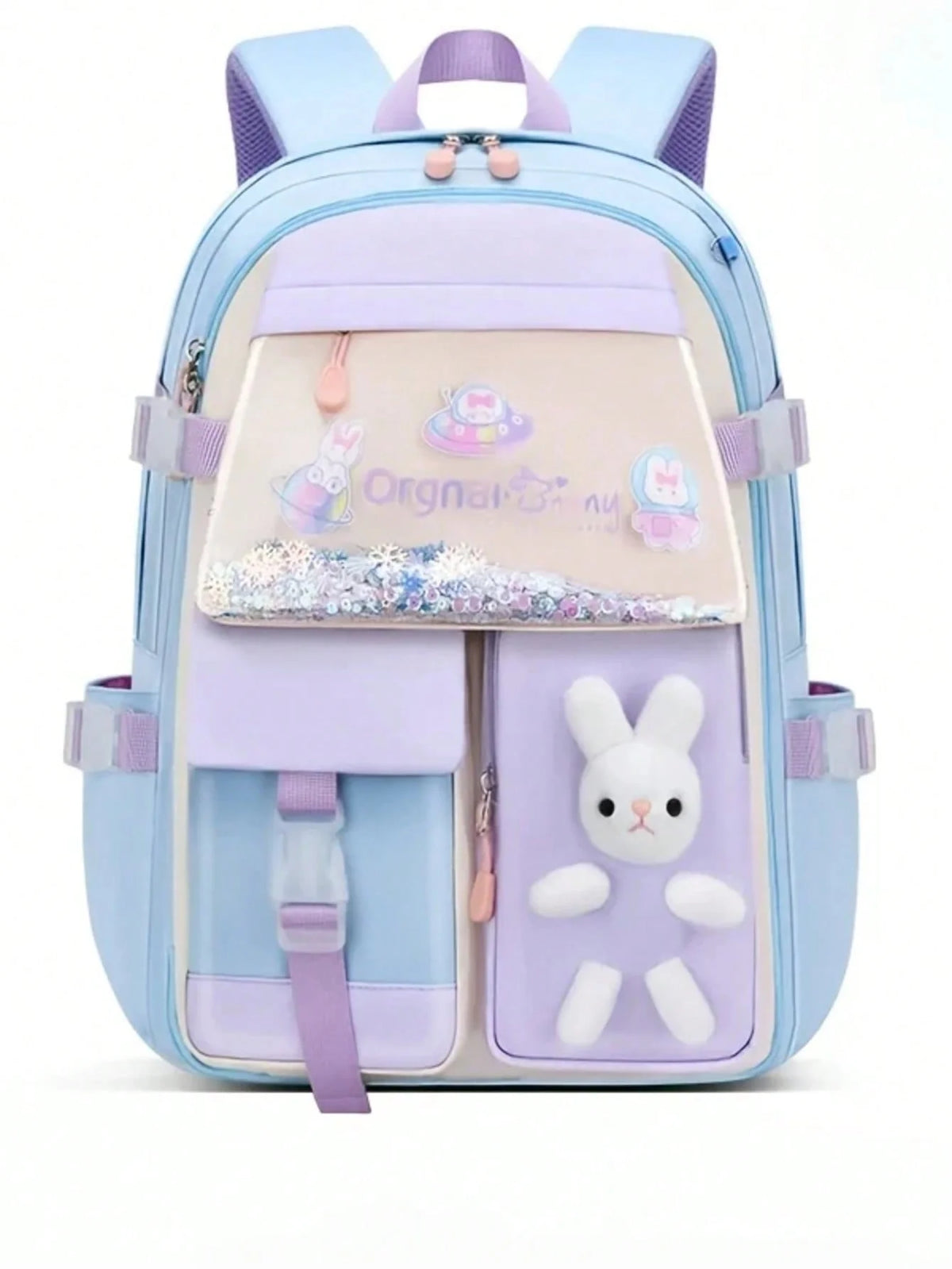 Lightweight Student Backpack With Multiple Pockets And Reflective Strips
