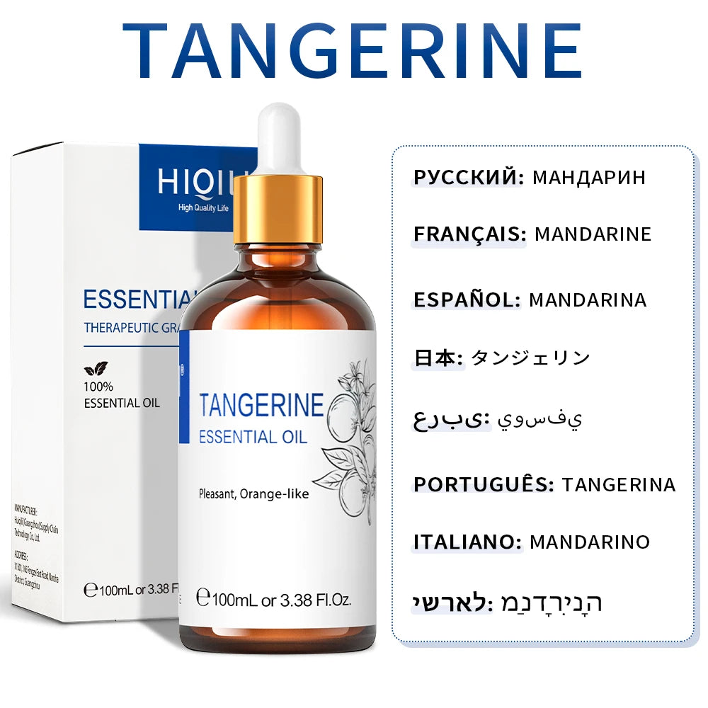 HIQILI Tangerine Essential Oil Pure Citrus For Diffuser