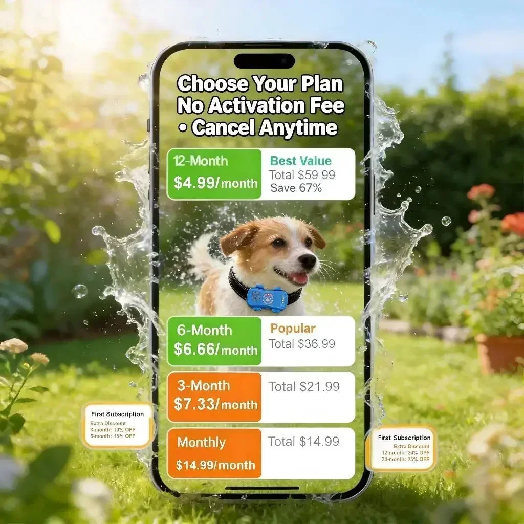 WANWAYTECH GPS Pet Tracker 4G Dogs Cats Real Time Tracking