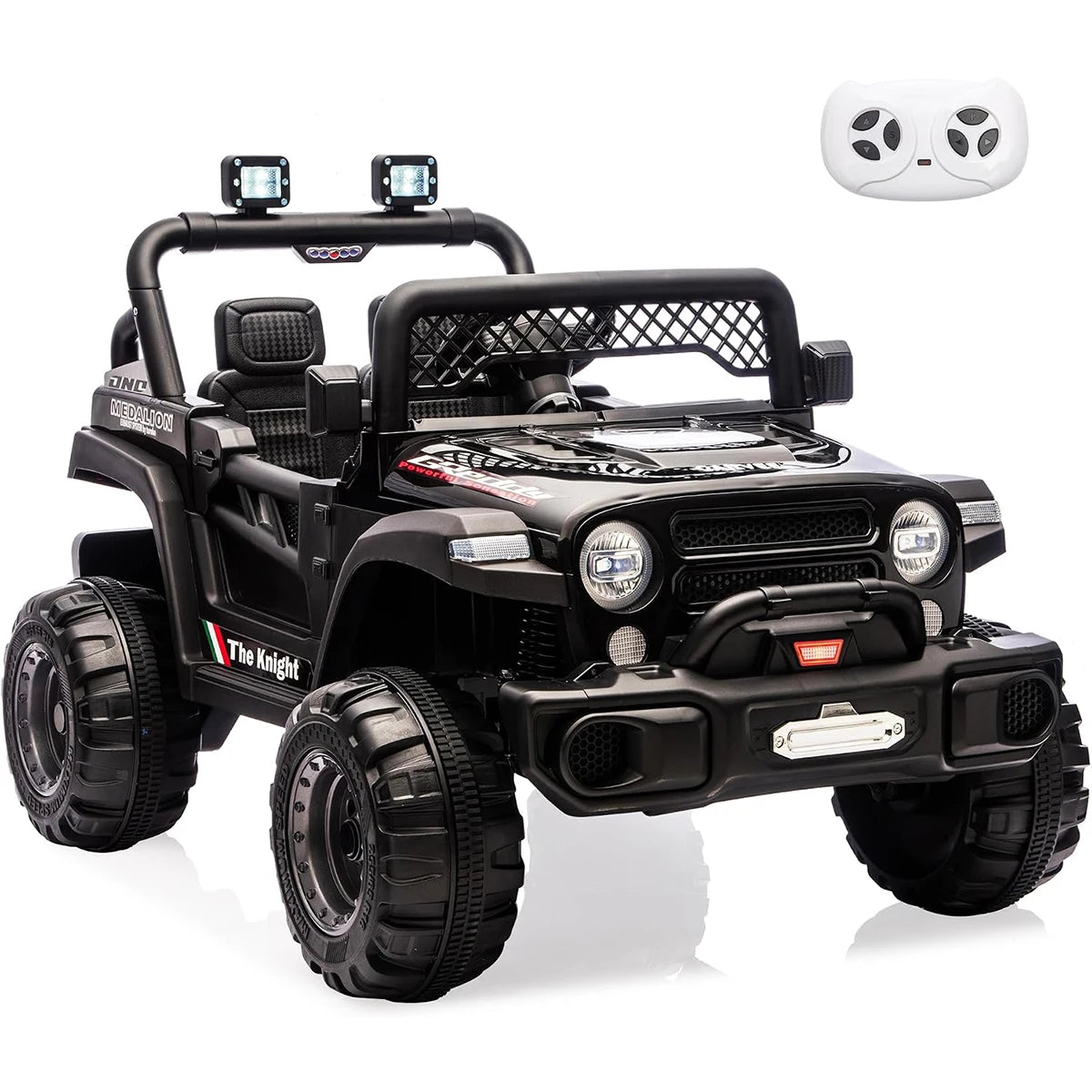 12V Kids Ride On Truck With Parent Remote, 2x550W Motors, 3 Speeds, Spring Suspension, Bluetooth Music, LED Lights Ages 2-8