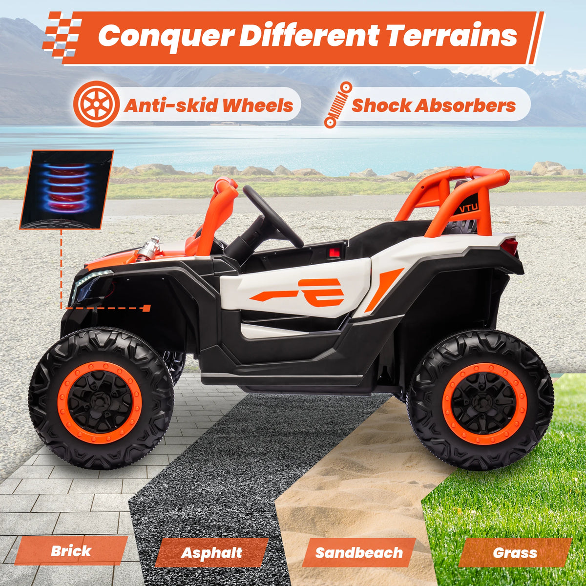 Joyracer 4WD Electric Ride On UTV With Remote Control