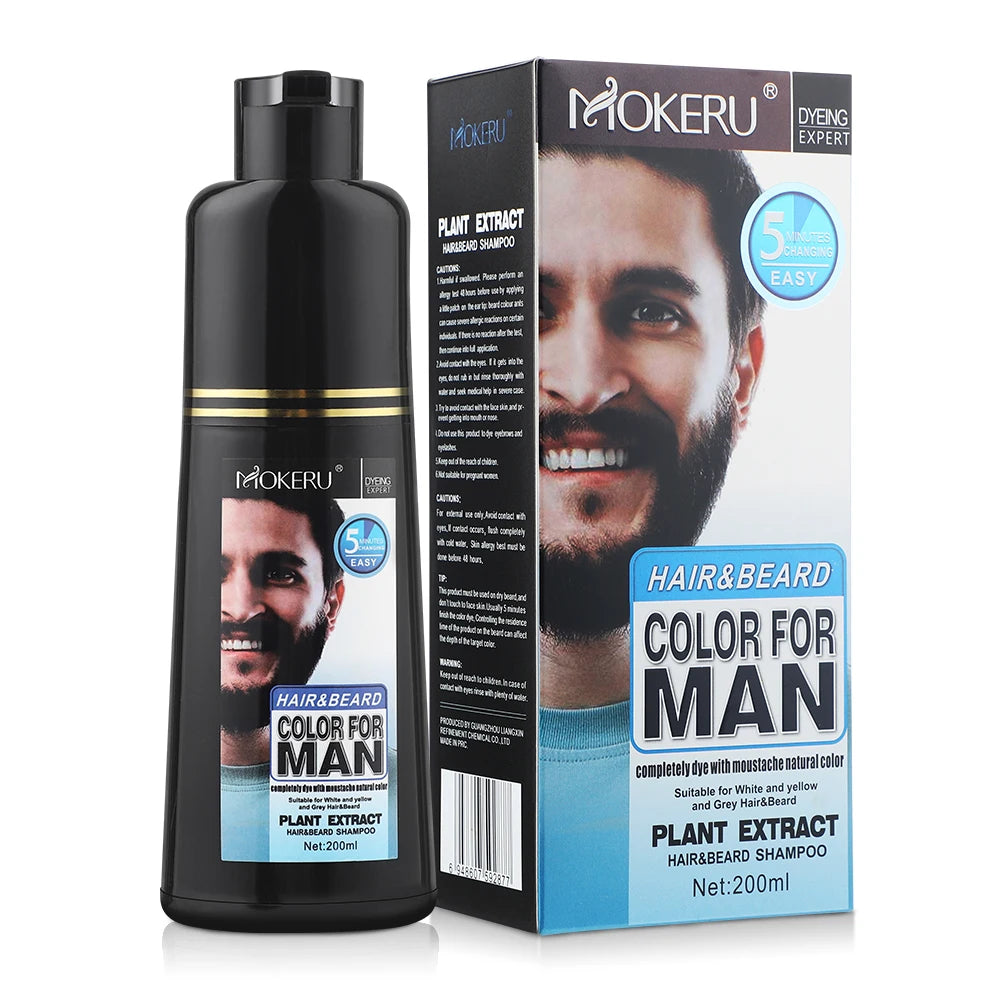 Ms.Dear Beard Dye Shampoo For Men Nourishing Repair And Coverage