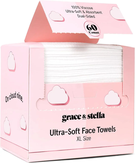 Disposable Face Towels Ultra Soft Facial Wipes 60 Count
