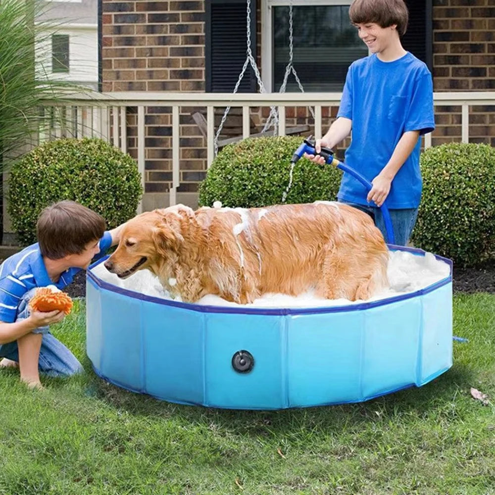 Foldable Dog Swimming Pool Portable Pet Grooming Tub