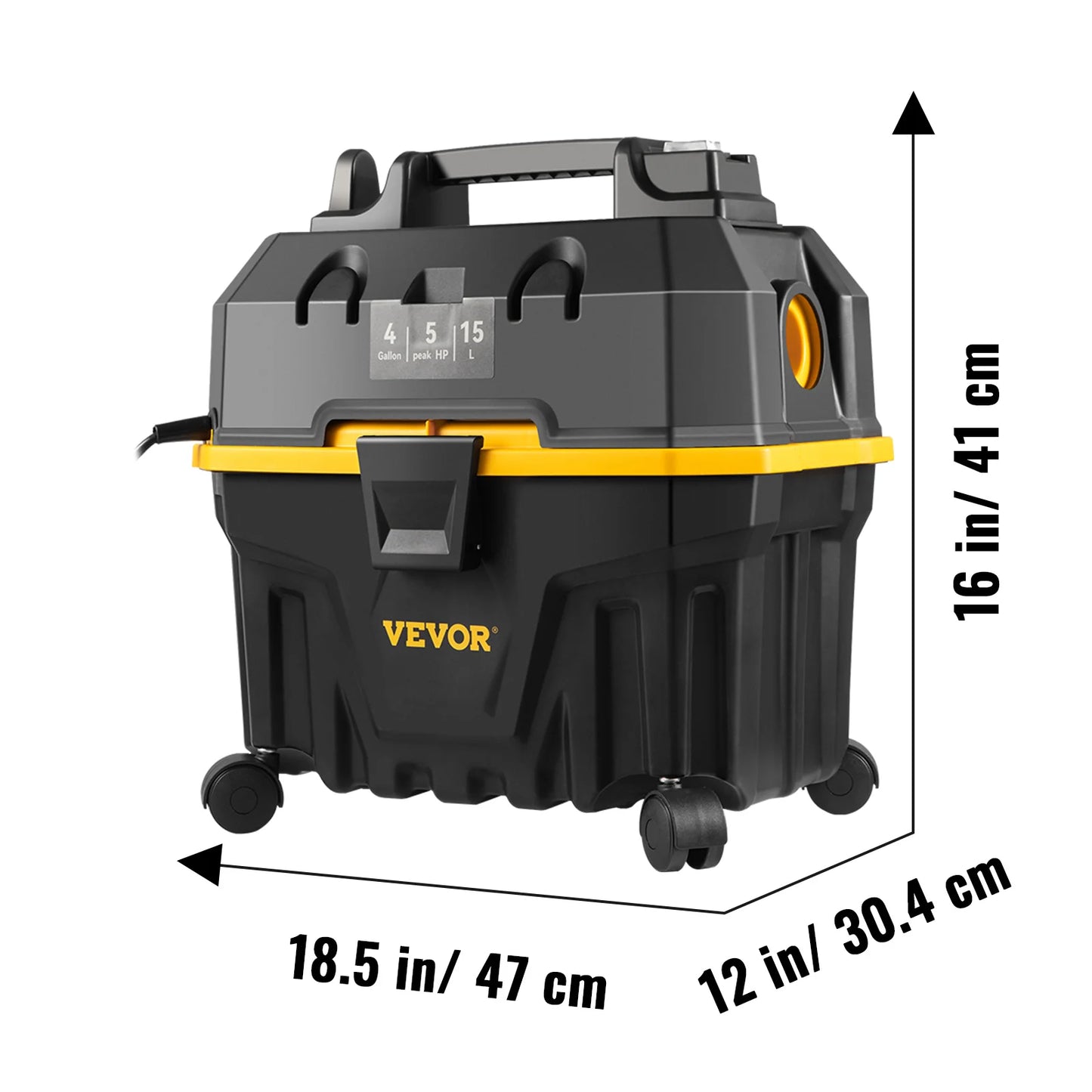 SucceBuy Portable Wet And Dry Vacuum Cleaner With 1200W Suction