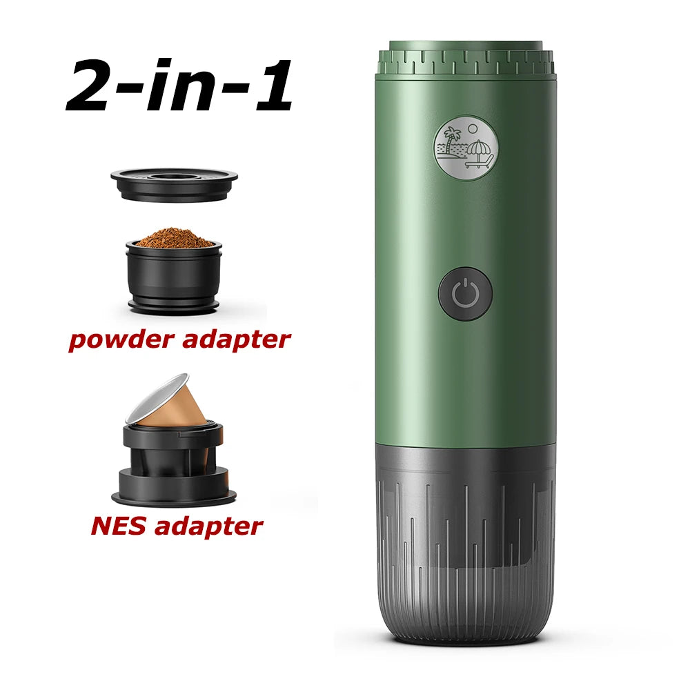 Portable 2-In-1 and 3-In-1 Capsule and Ground Coffee Maker