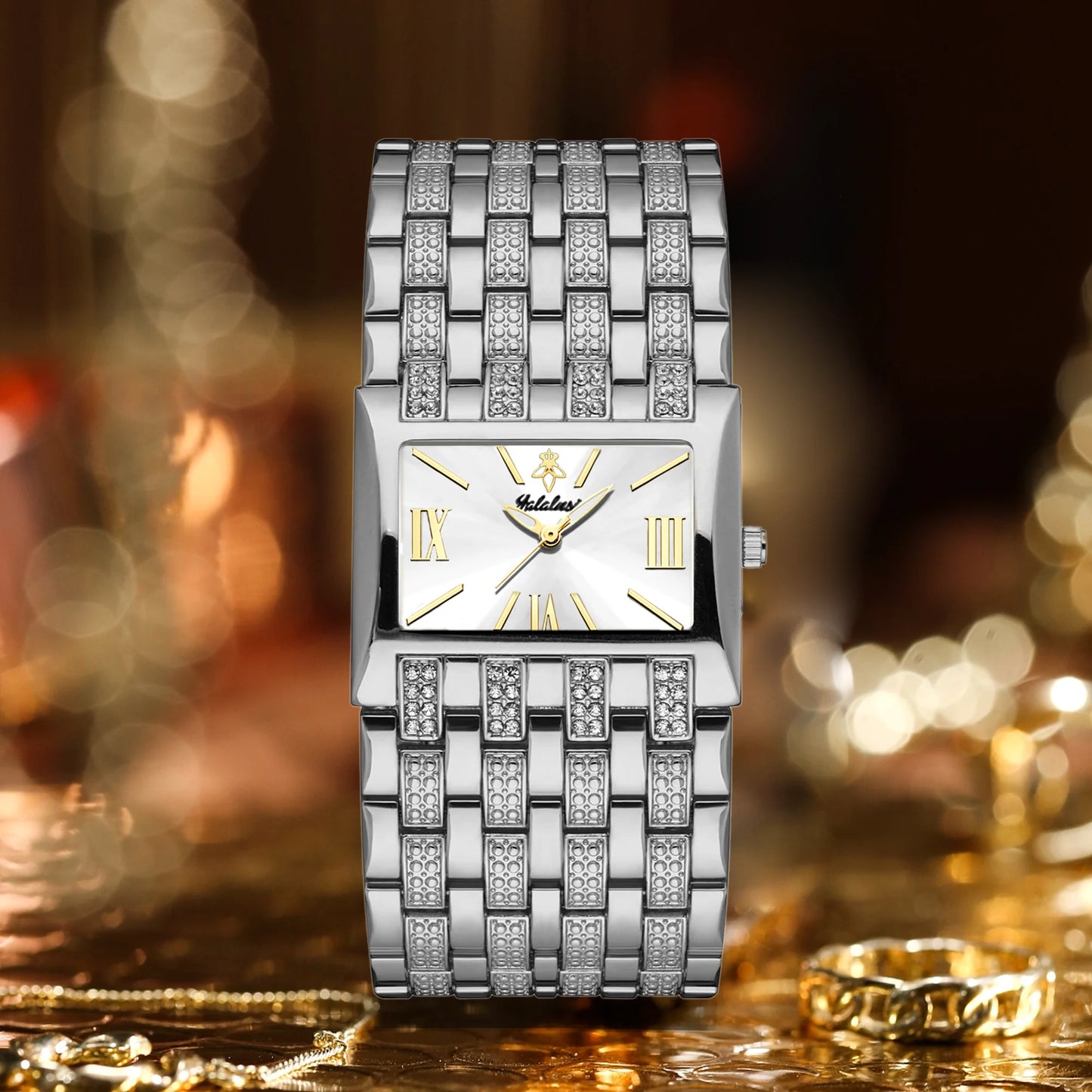 YaLaLuSi Plated Quartz Womens Watch Luxury Style Gift Box