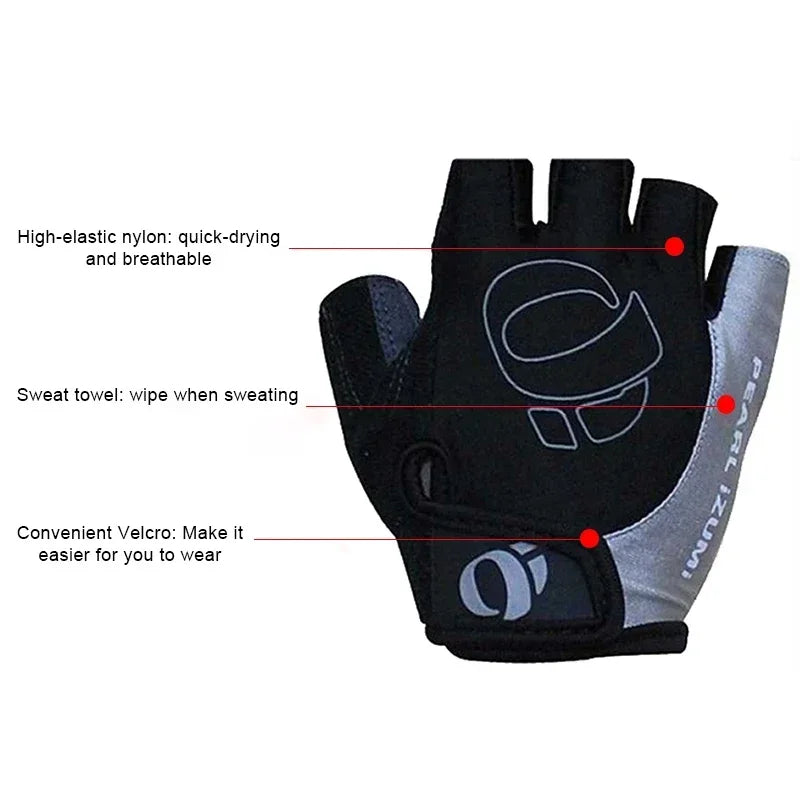 Half Finger Gel Cycling Gloves Anti-Slip Anti-Sweat For MTB