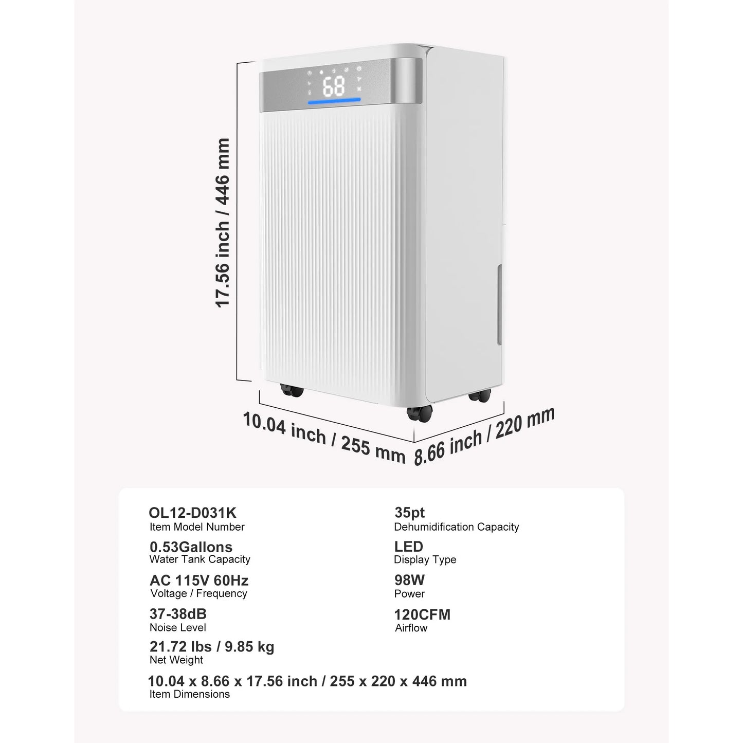 SucceBuy Dehumidifier For Home And Basement With Drain Hose
