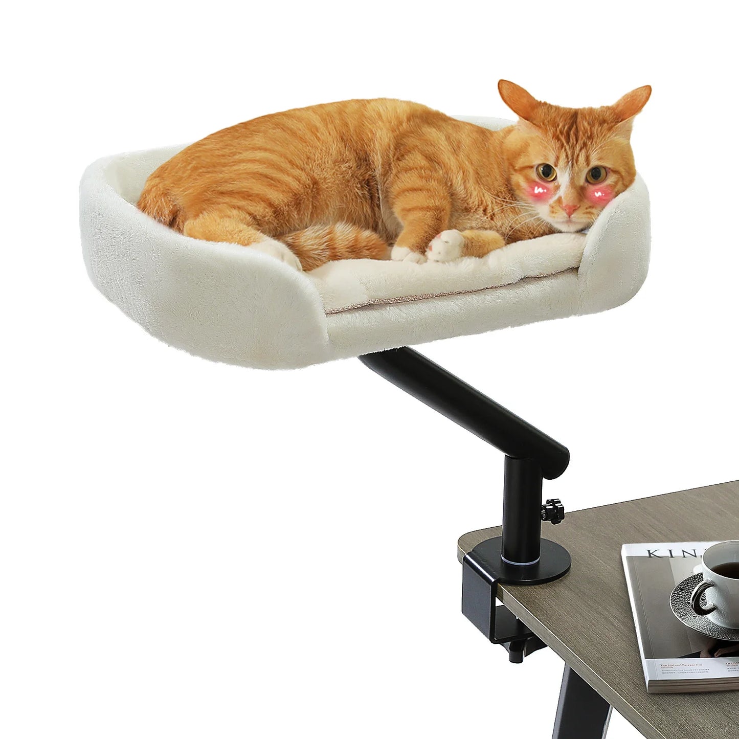 PAWZ Road Rotatable Cat Desk Bed With Adjustable Plush Hammock