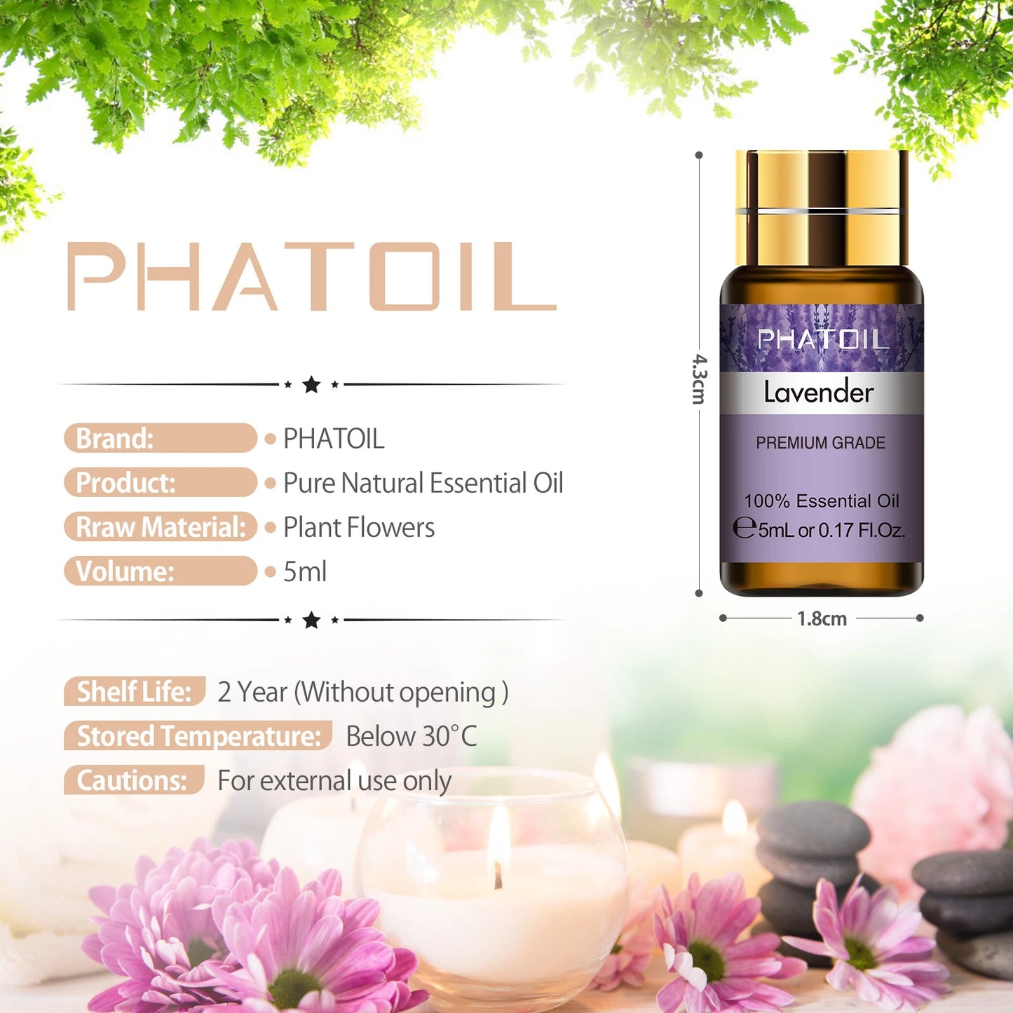 PHATOIL 15pcs Essential Oils Gift Set Pure Plant Extracts