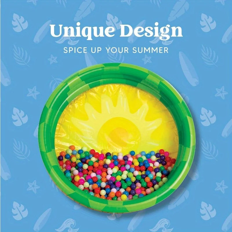 Joyfy 3 Pack Inflatable Kiddie Pools Set With Fun Patterns