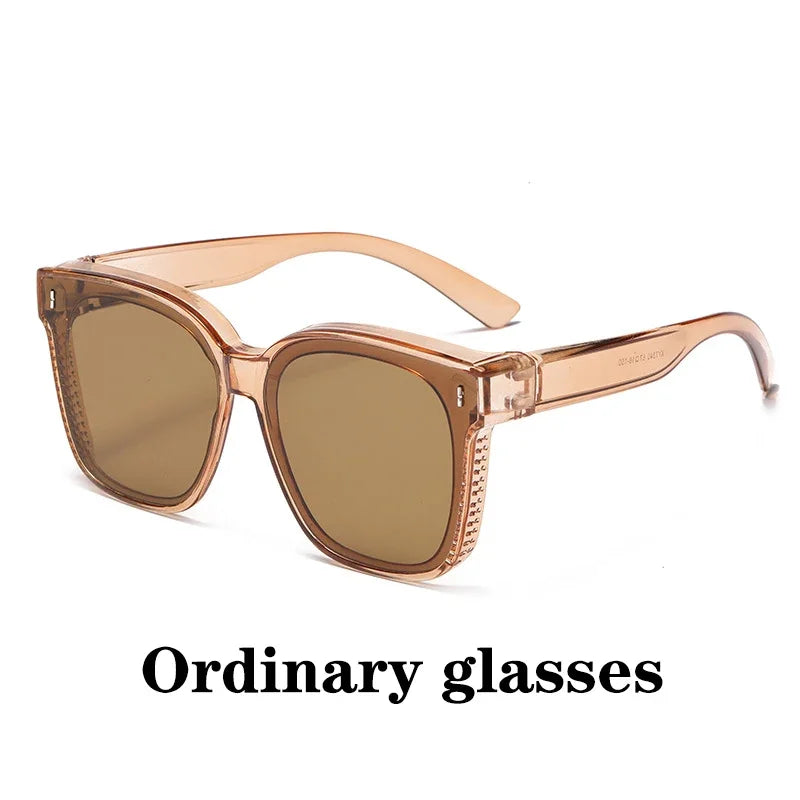 Polarized Clip-On Sunglasses For Glasses Wearers UV400 Protection For Driving