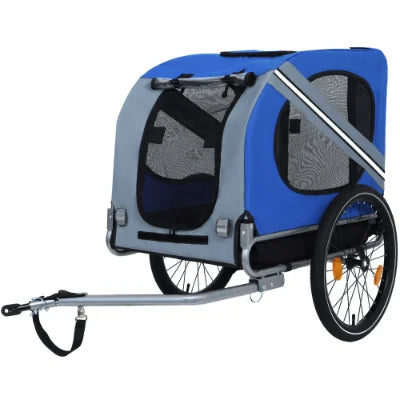 Foldable Pet Bicycle Trailer With Steel Frame For Outdoor Adventures