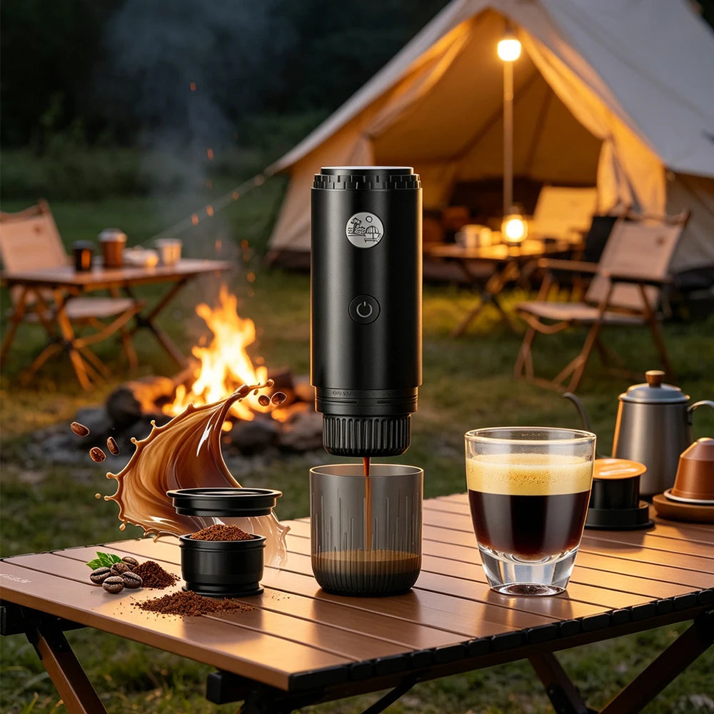 Portable 2-In-1 and 3-In-1 Capsule and Ground Coffee Maker