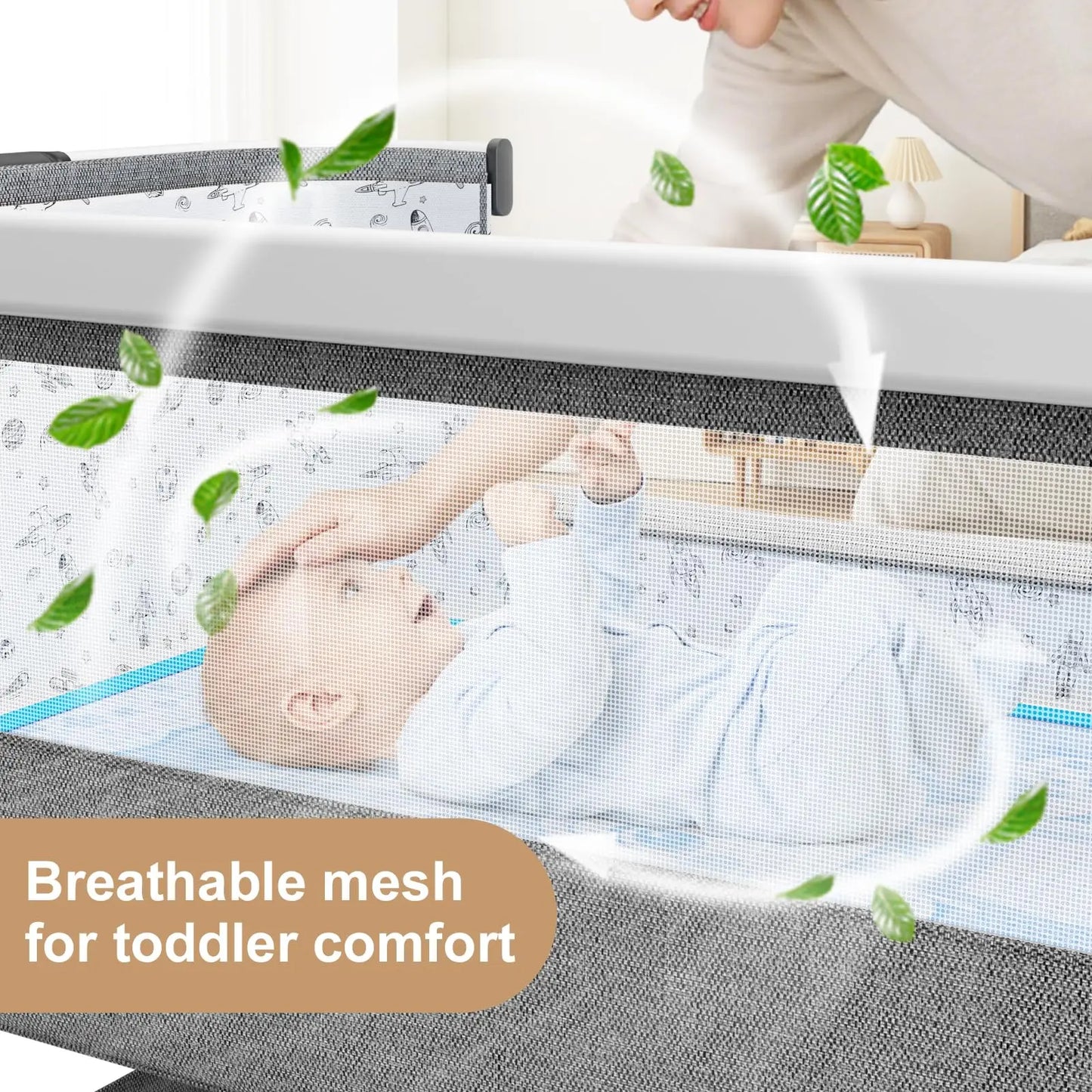 Jetting Baby Bassinet Bedside Sleeper With Mosquito Net And Storage