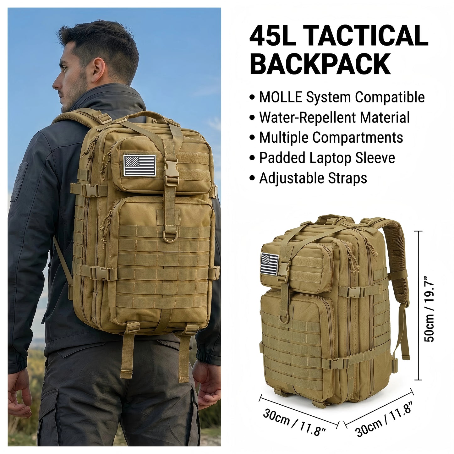 ReFire Gear Tactical Backpack Molle Bug Out Bag For Survival