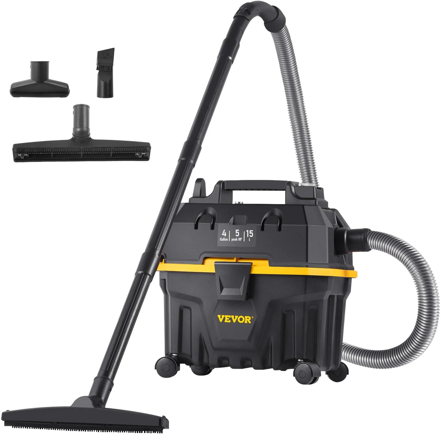 SucceBuy Portable Wet And Dry Vacuum Cleaner With 1200W Suction
