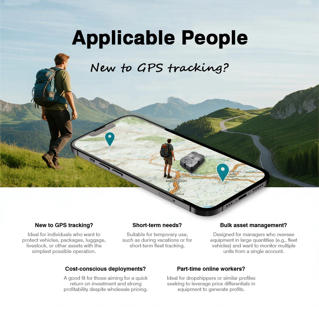 Wanwaytech 4G Anti-Theft GPS Tracker For Vehicle With App