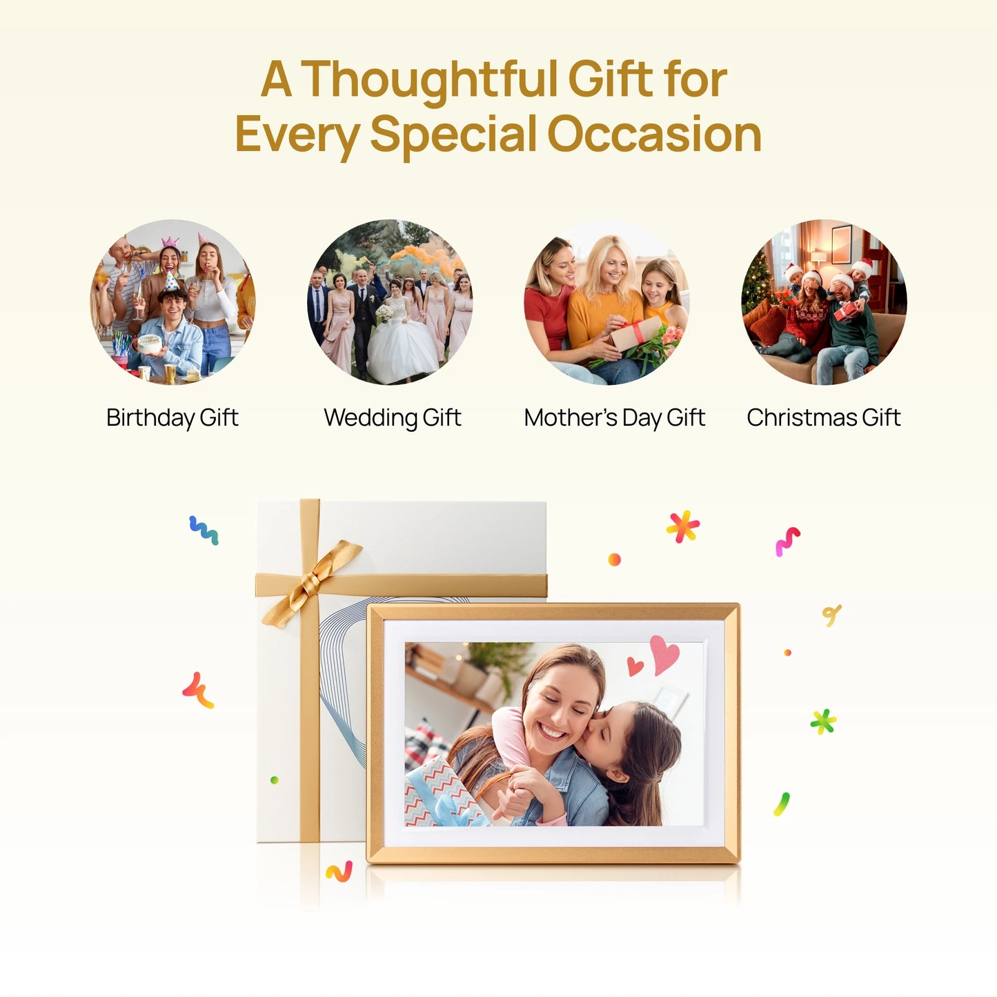 Arzopa Metal Digital Photo Frame With WiFi Touch Screen 32GB