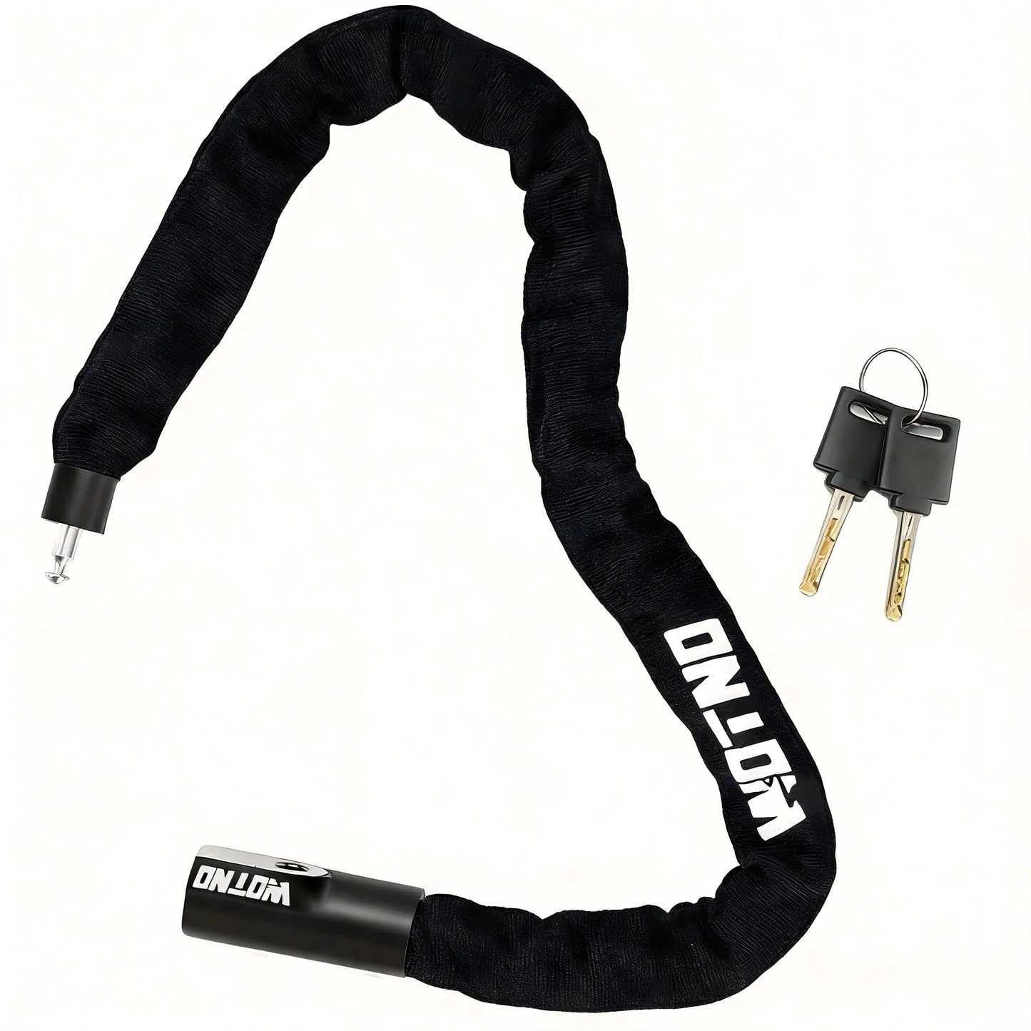 Bike Chain Lock Anti Theft Hardened Steel With 2 Keys