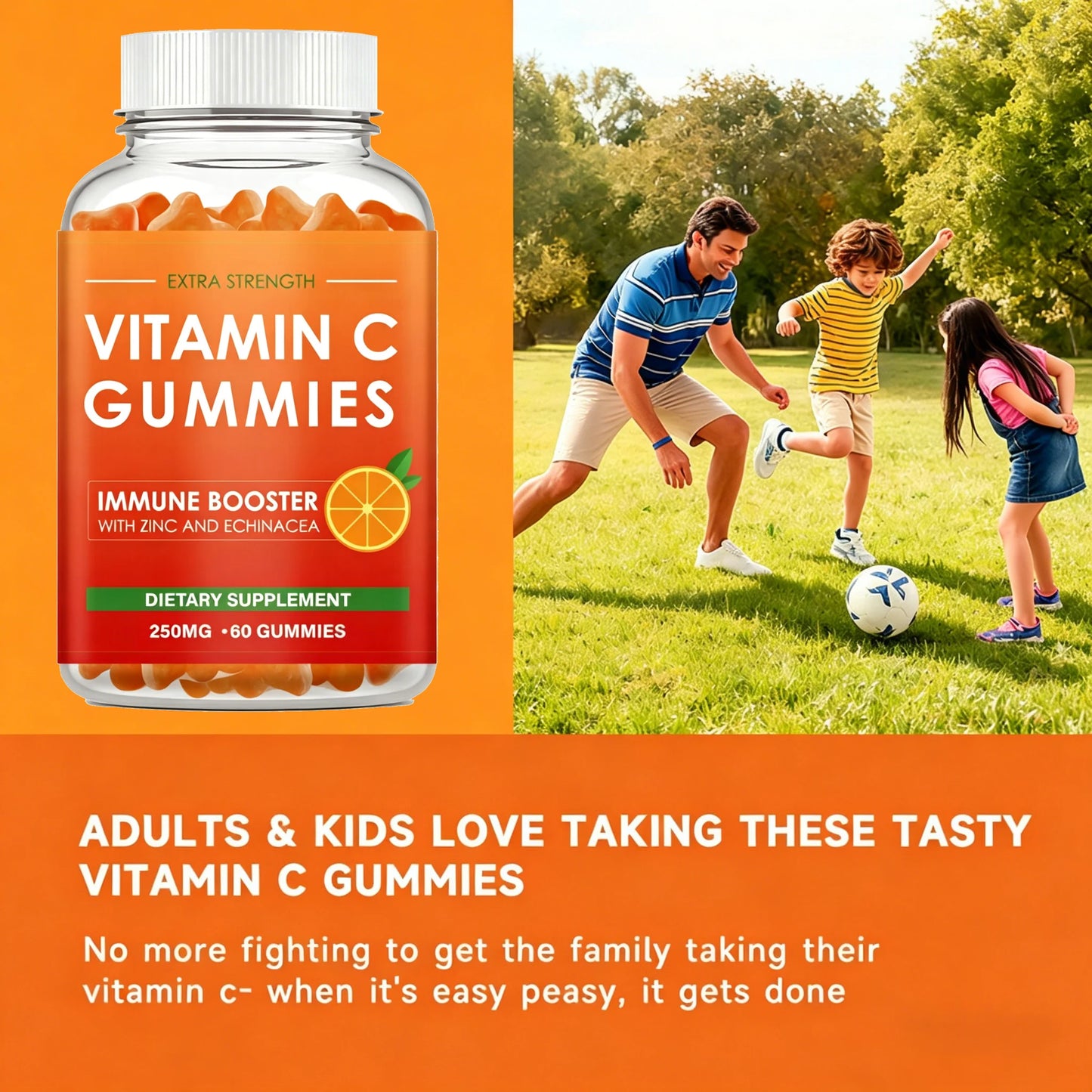 Vitamin C Gummies Immune Support Antioxidant Boost 60 Count