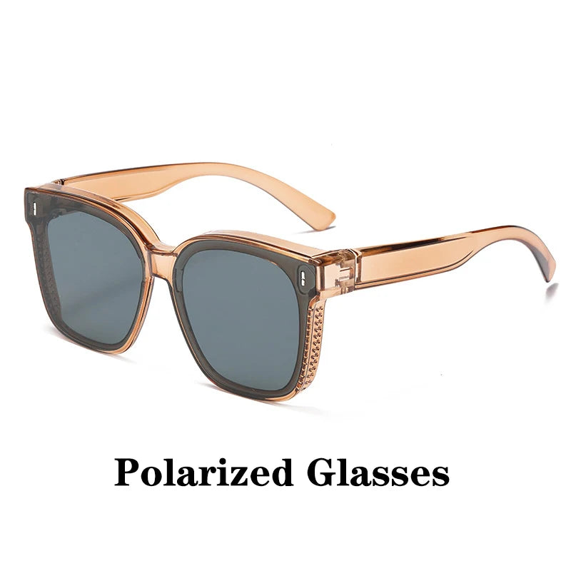 Polarized Clip-On Sunglasses For Glasses Wearers UV400 Protection For Driving