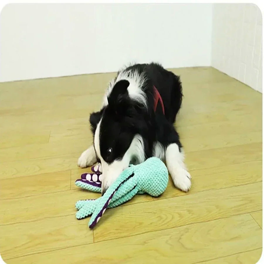 Interactive Dog Toy Pet Plush Octopus For Boredom