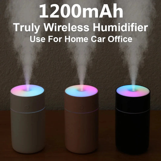 Portable USB Rechargeable Wireless Mini Air Humidifier And Aroma Diffuser