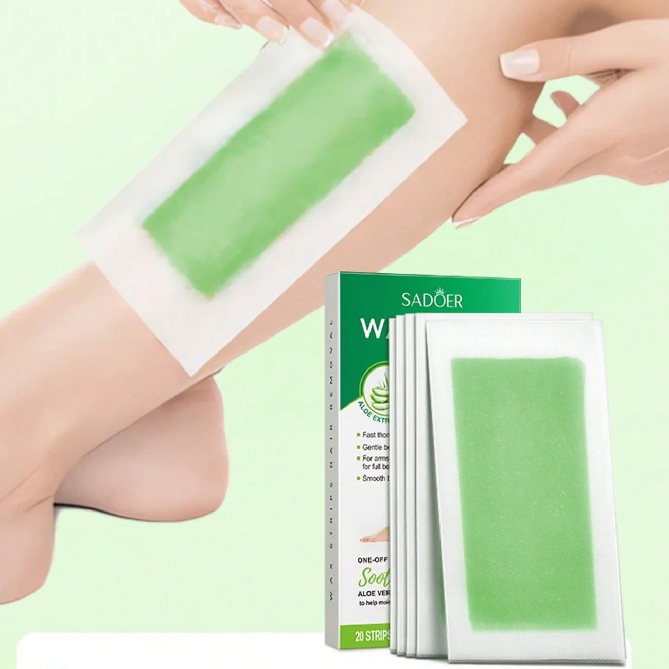 Aloe Vera Rose Wax Strips For Body Hair Removal Gentle