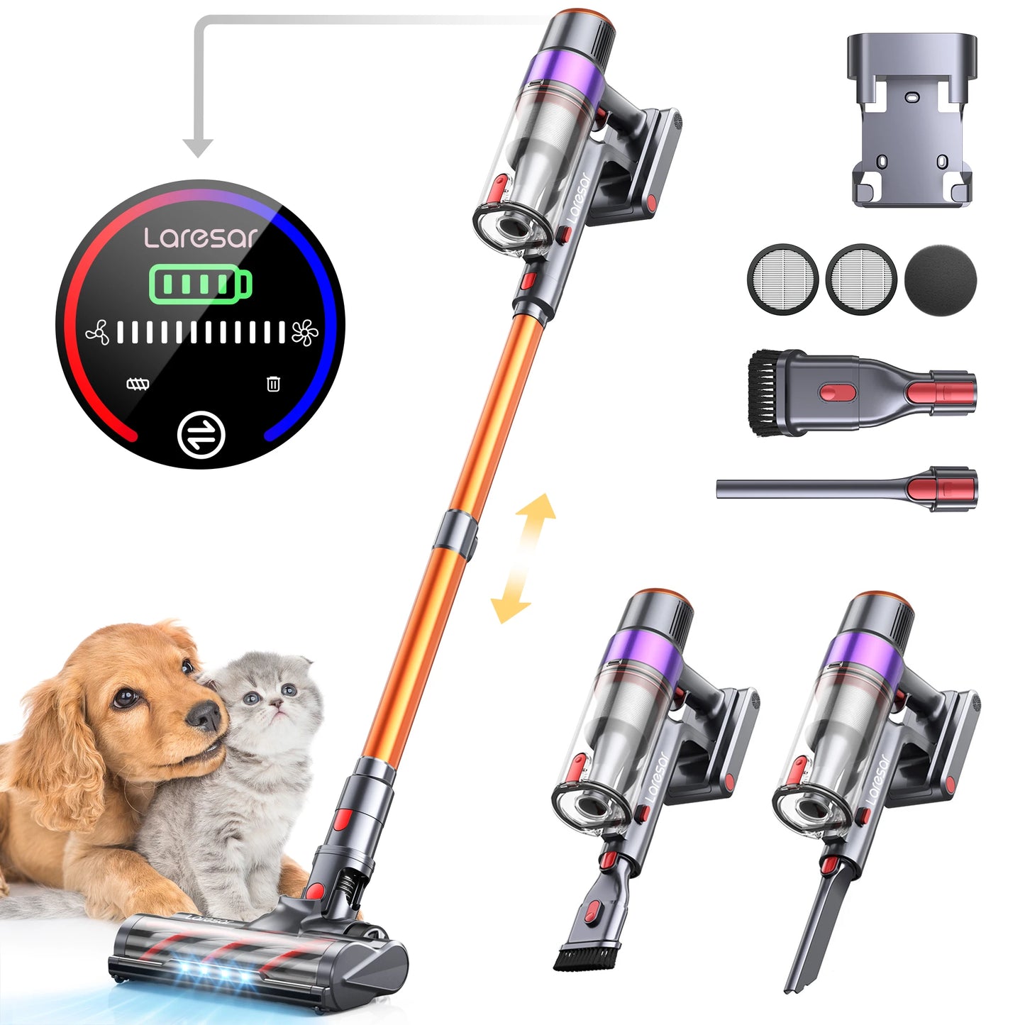 Laresar Elite 8 Cordless Vacuum Cleaner With Detachable Battery