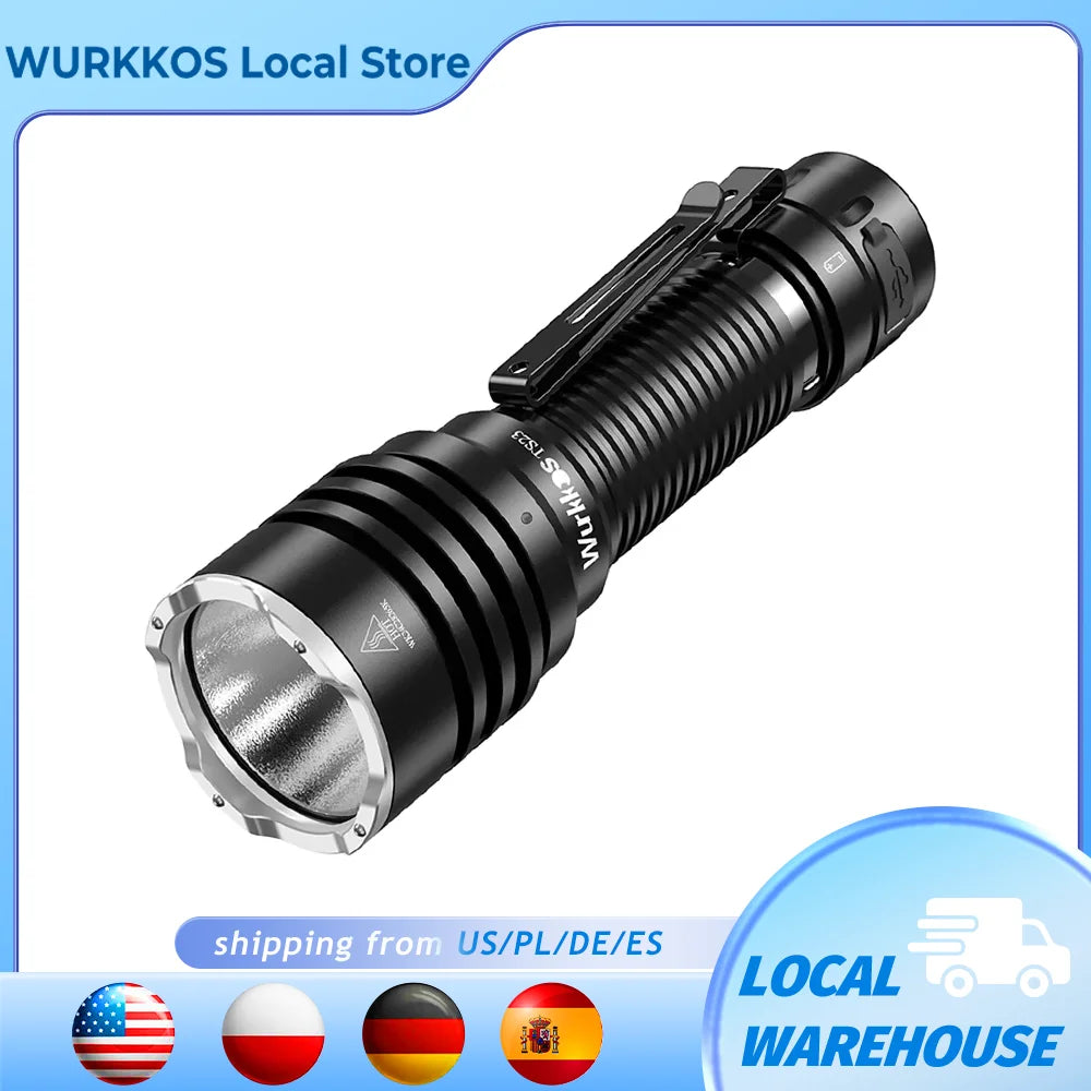 Wurkkos TS23 21700 Rechargeable Tactical Flashlight XHP70.3 HI LED