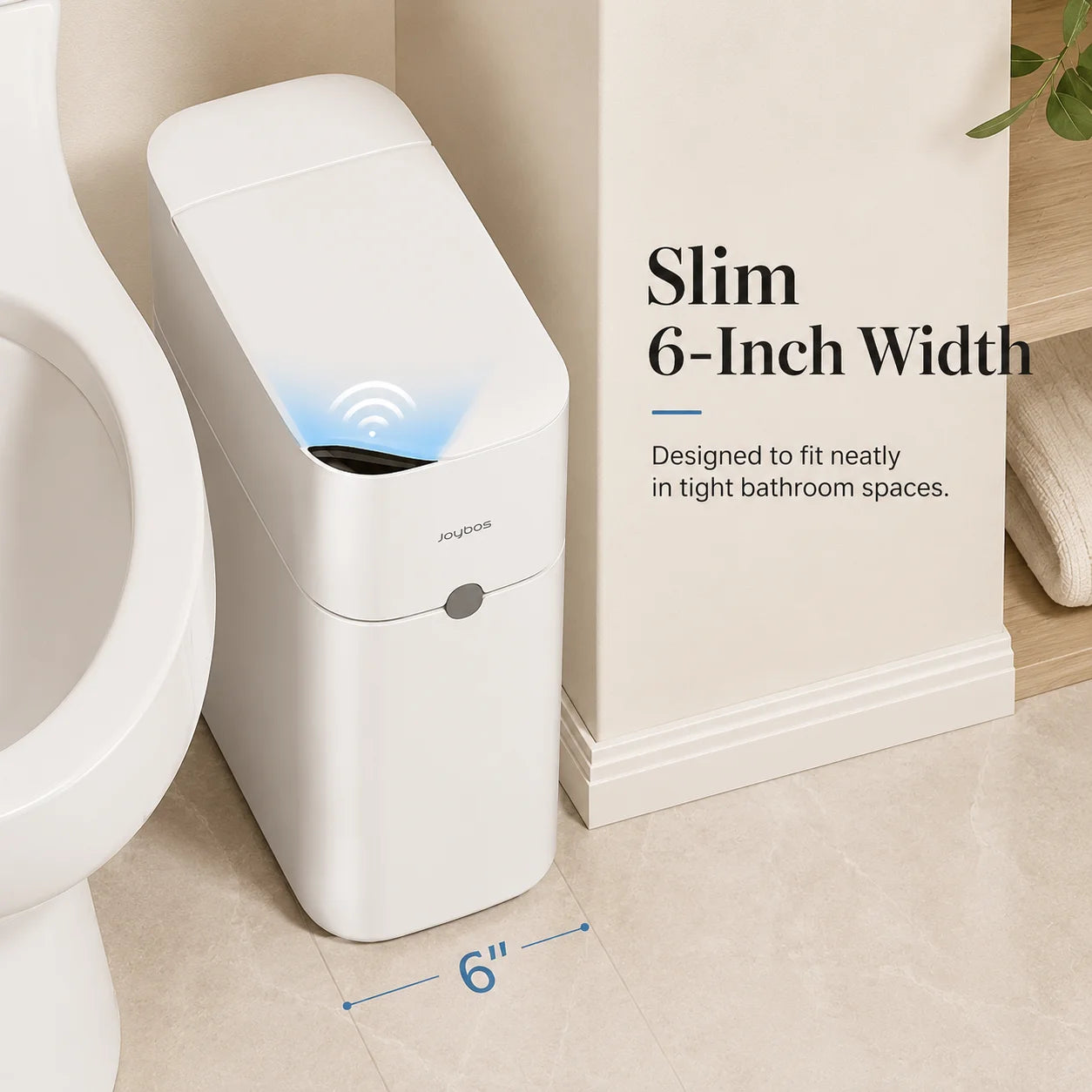 Joybos Touchless Trash Can With Motion Sensor And Auto Bag-Suction