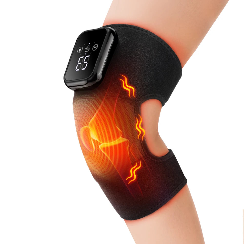 AFDEAL Electric Heated Knee Massage Pad With 3 Level Hot Compress