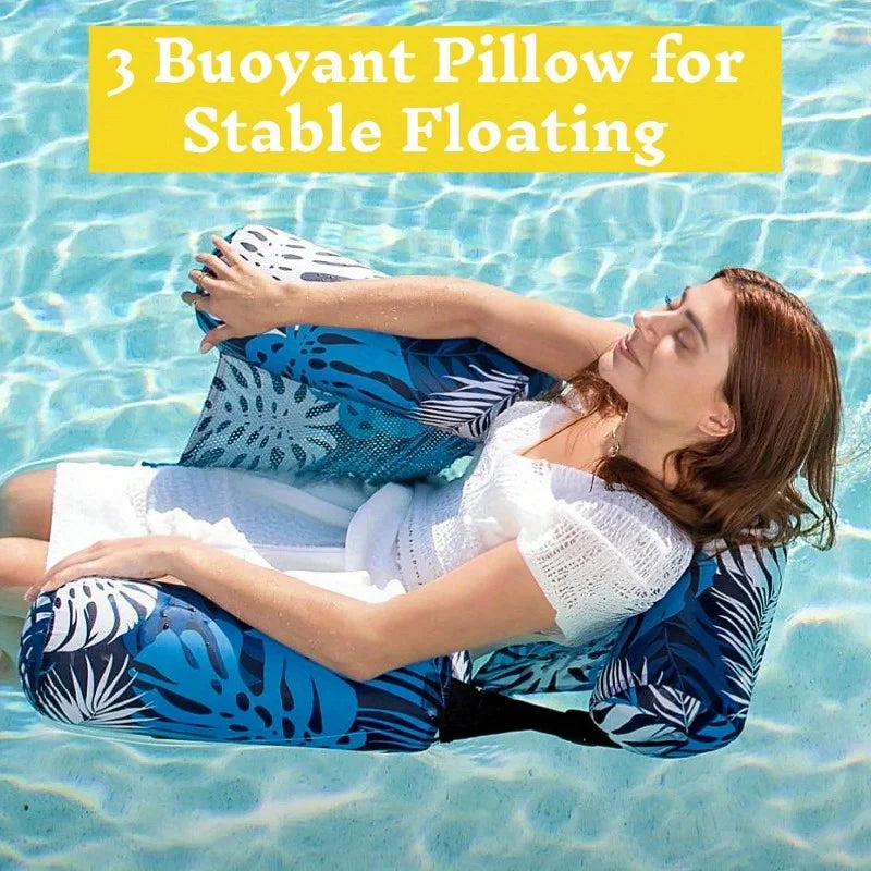JOYFY Leaf Floating Pool Chair For Adults Inflatable Pool Float