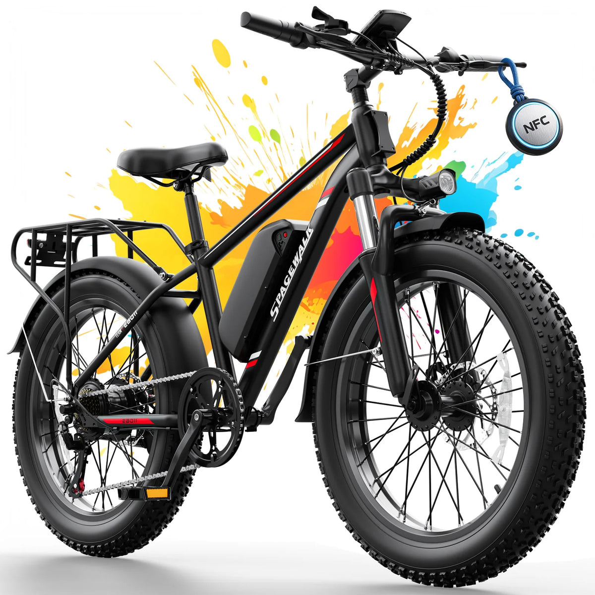 Spacewalk Adult Fat Tire Electric Bike With Removable Battery