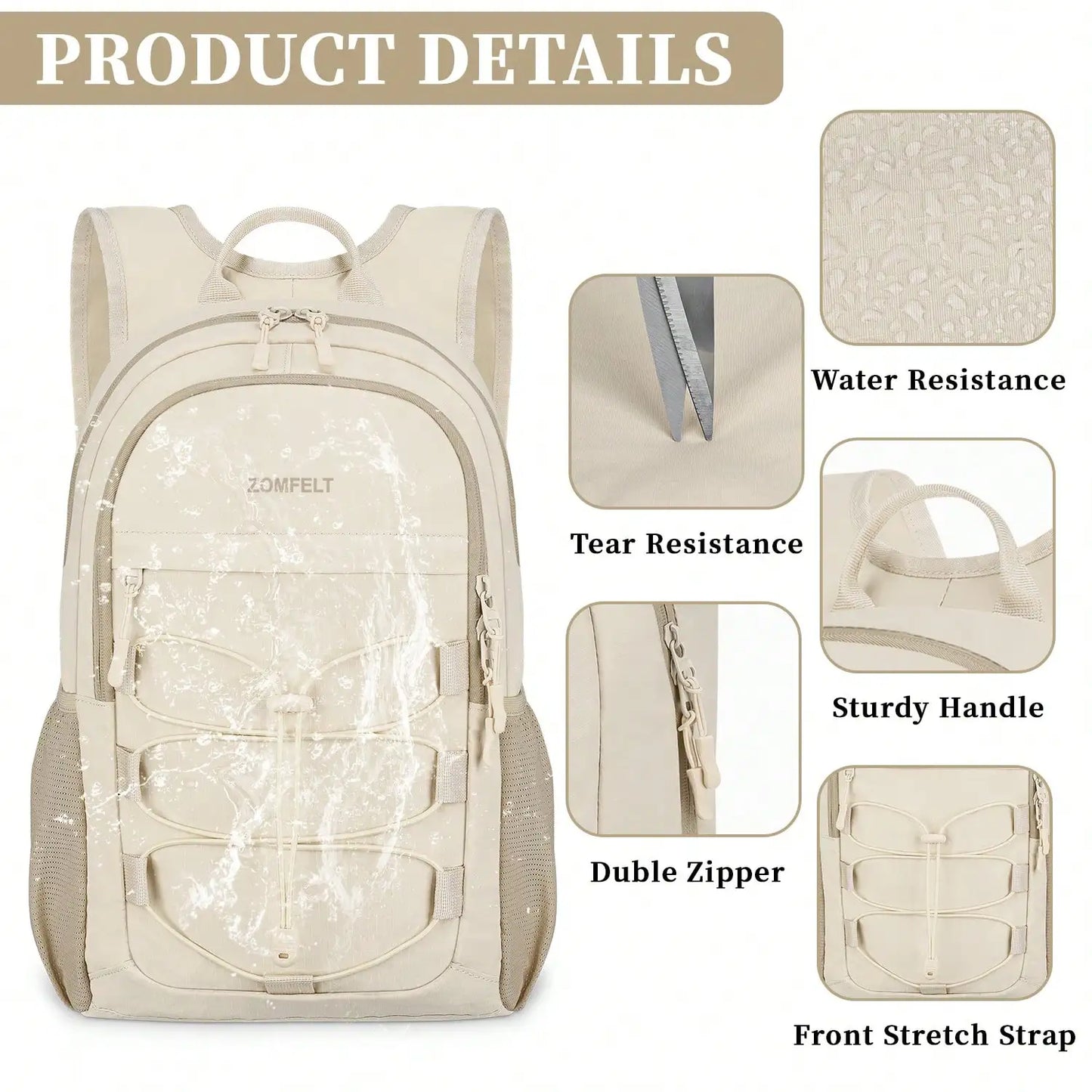 Unisex Lightweight Packable Hiking Backpack Water Resistant