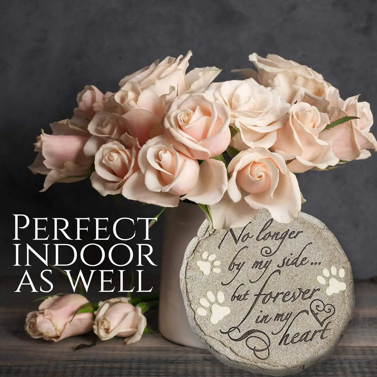 Pet Memorial Stone for Cats and Dogs Waterproof Outdoor Garden Marker