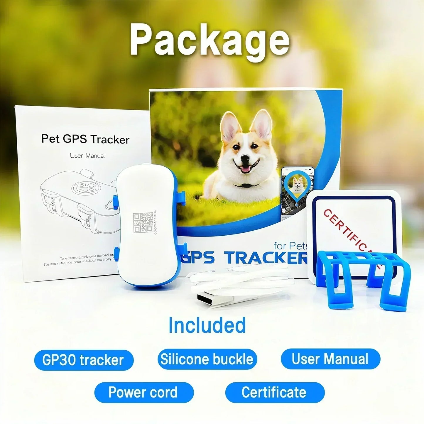WANWAYTECH GPS Pet Tracker 4G Dogs Cats Real Time Tracking