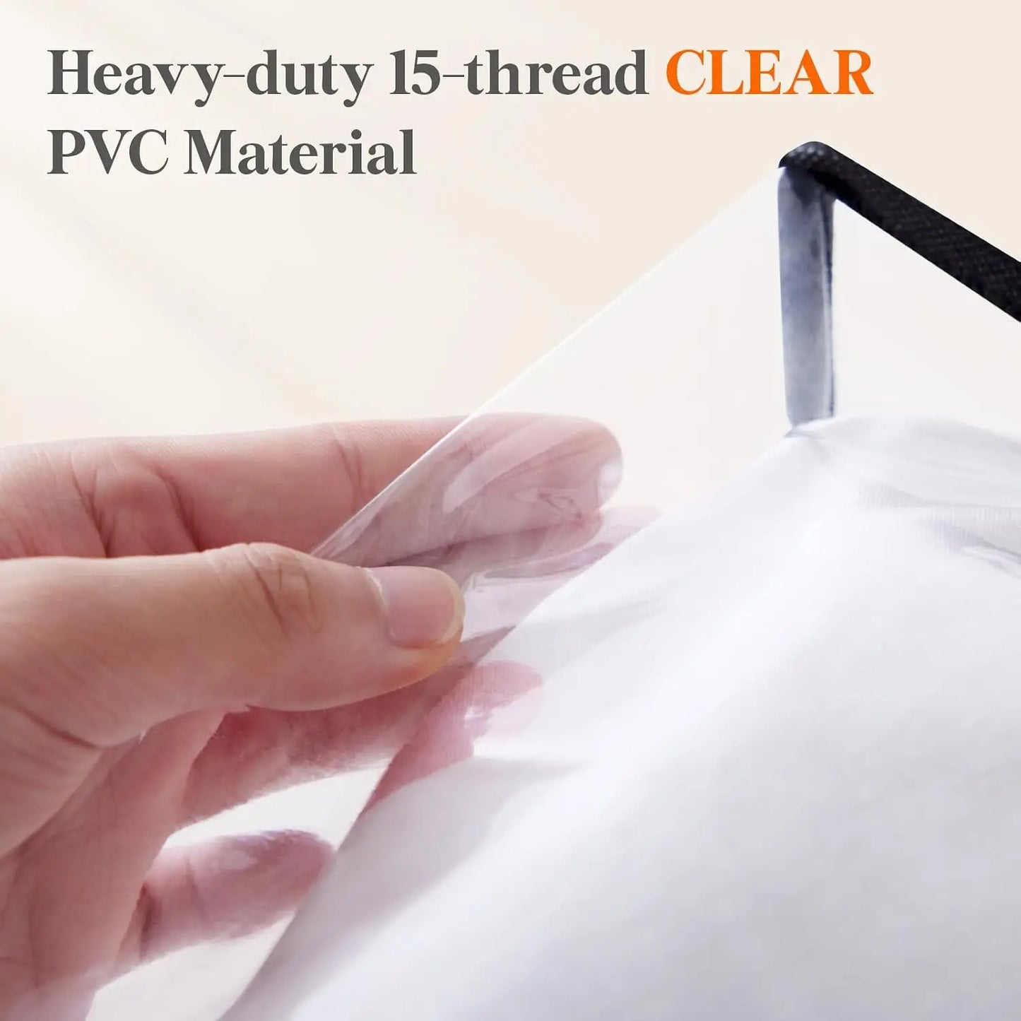 Clear 4 Pack Clothes Storage Bags With Zipper For Bedding
