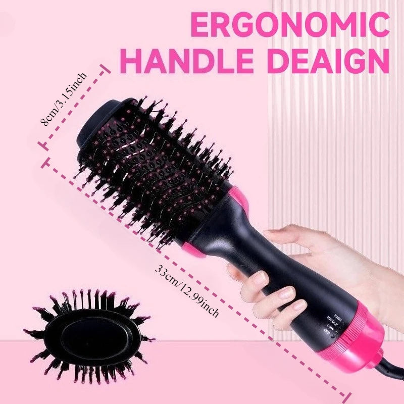BLUTOOL Hot Air Brush Hair Dryer & Styler, 3-speed adjustment, Frizz Control, One-Step Blowout/Smoothing Brush, holiday gift