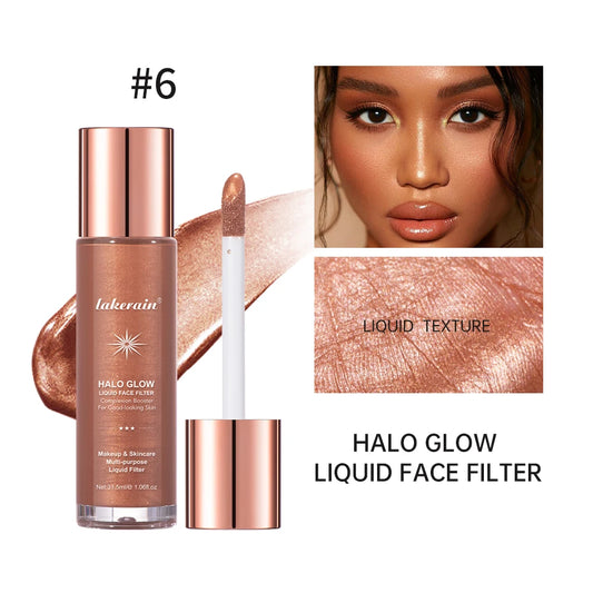 2 IN 1 Face Makeup Long-Lasting Dewy Radiant Liquid Illuminator Foundation & Highlighter Brighten Face Body Shimmer Makeup
