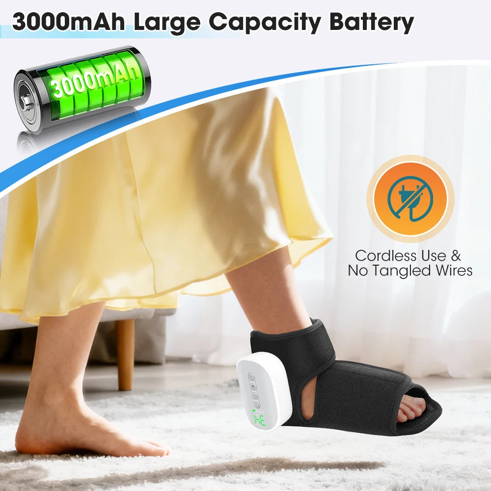 PASTSKY Cordless Electric Foot Massager With Air Compression And Heat