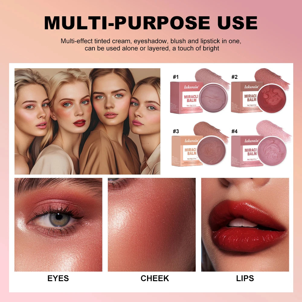 Lakerain Multi Purpose Cream Blush For Eyes Lips And Cheeks