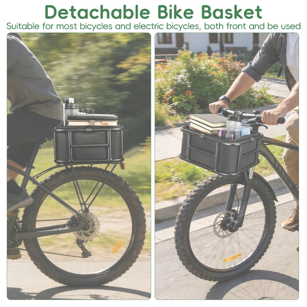 Newboler Rear Bike Basket Cargo Rack Bag With Handle