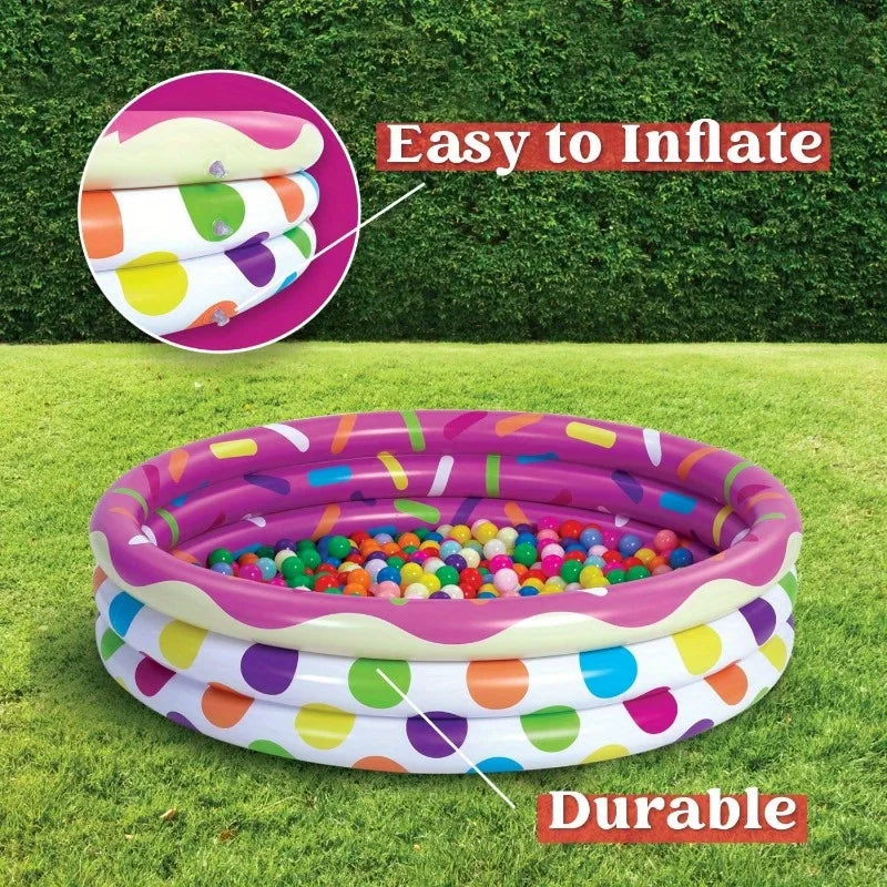 Joyfy 3 Pack Inflatable Kiddie Pools Set With Fun Patterns