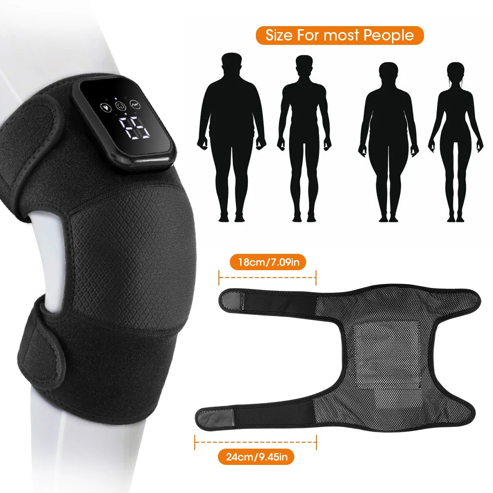 Hailicare Electric Knee Heating Massager Brace For Pain Relief